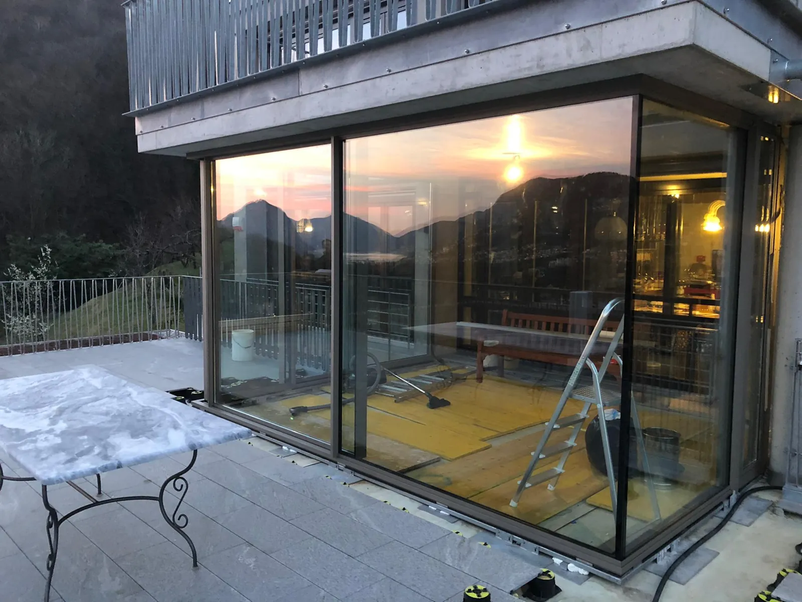 Vetrata scorrevole posata ad Ascona
